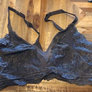 Savage x fenty Grey mesh and flower lace in grey